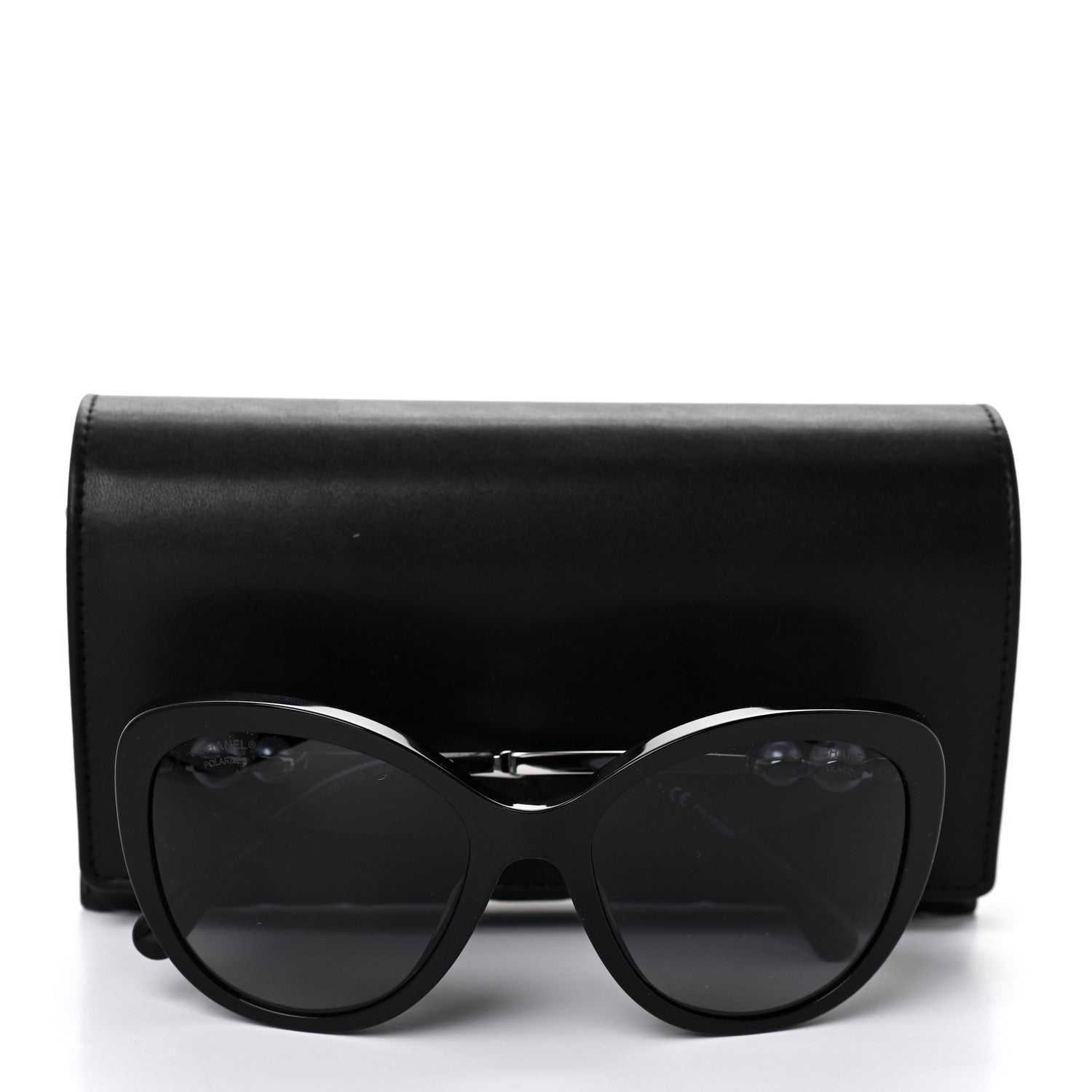 Chanel Acetate Polarized Butterfly Winter Pearl Sunglasses 5339-H-A Black 7 of 7