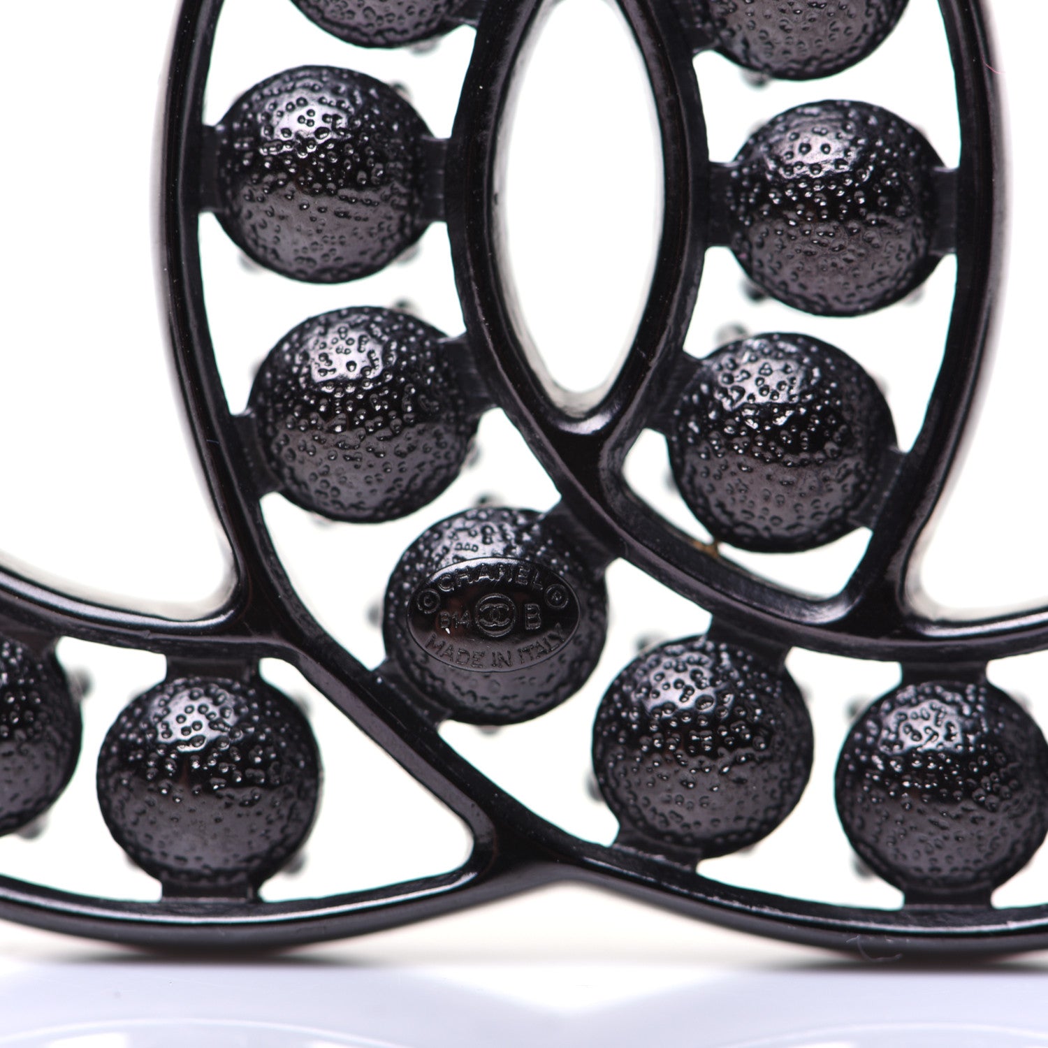 Chanel Crystal CC Brooch Black 4 of 7
