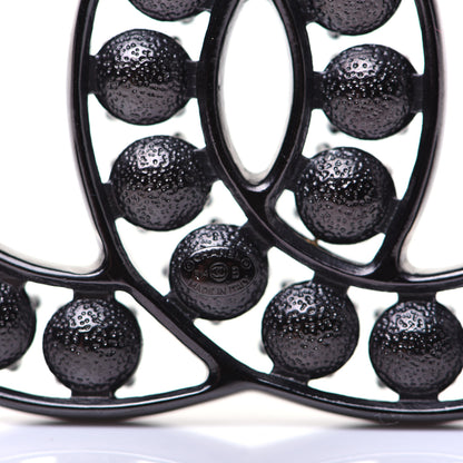 Chanel Crystal CC Brooch Black 4 of 7