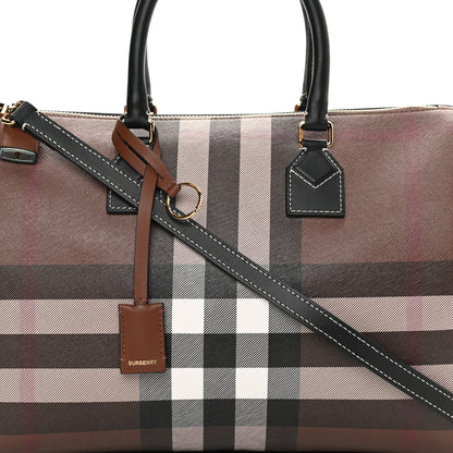 Burberry E-canvas Check Bowling Bag Dark Birch Brown 8 of 11