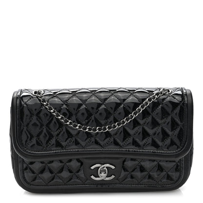 Chanel Patent Quilted Classic Twist Flap Bag Black 1 of 10