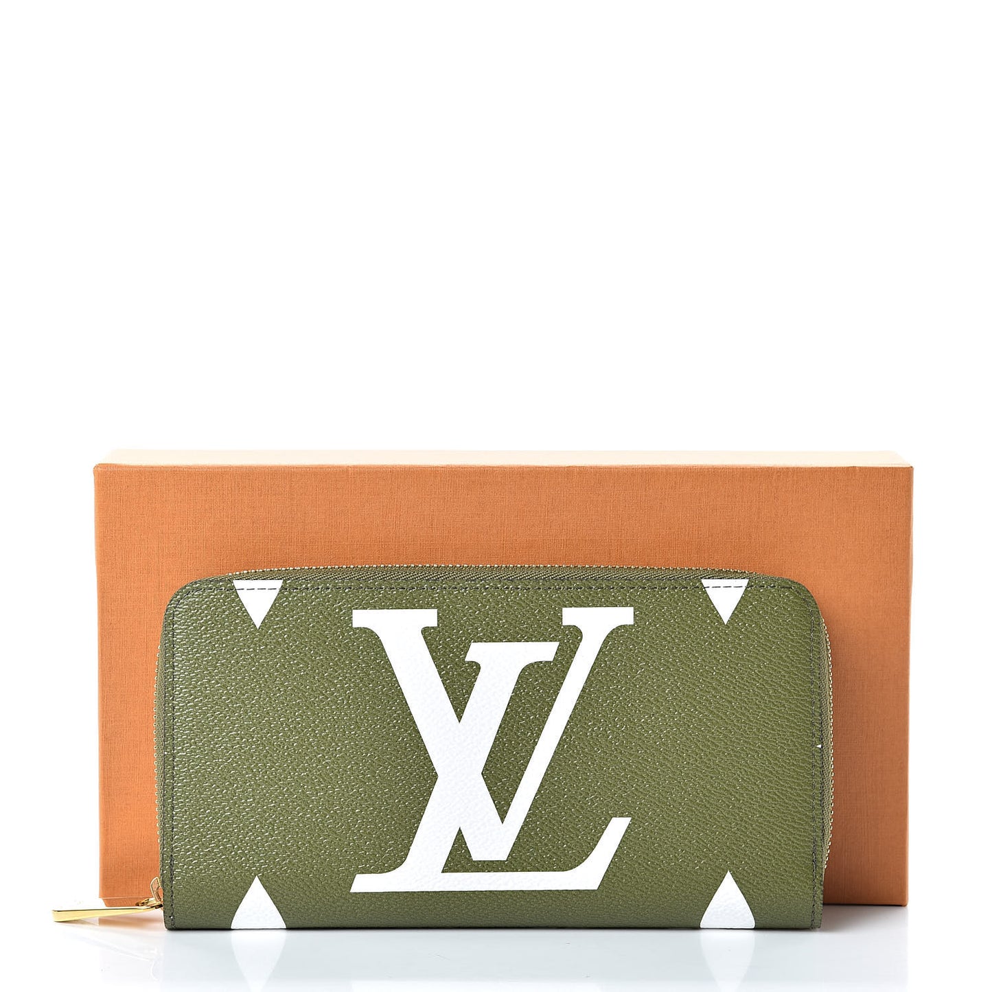 Monogram Giant Zippy Wallet Kaki White