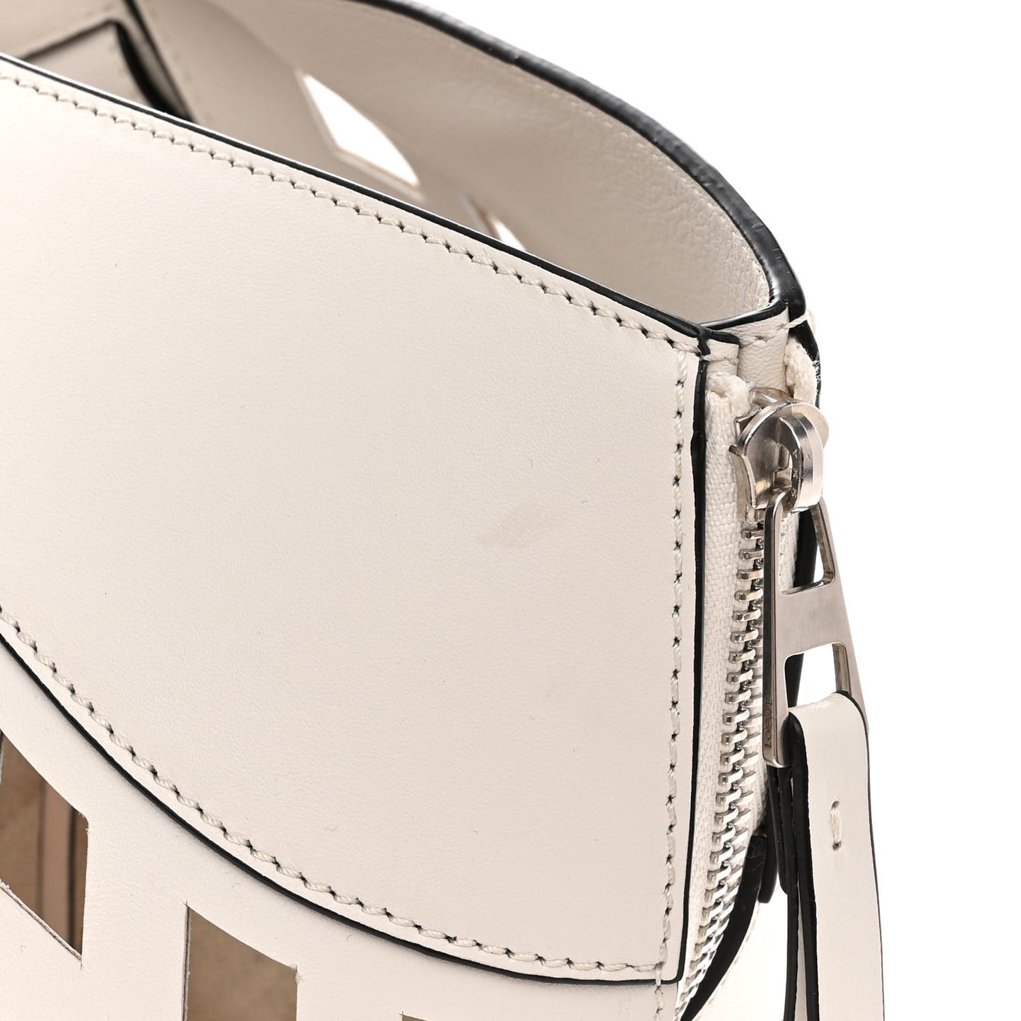 Calfskin Medium Tulip Hammock Shoulder Bag White