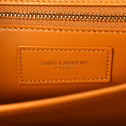 Saint Laurent Smooth Calfskin Le Maillon Satchel Yellow 6 of 10