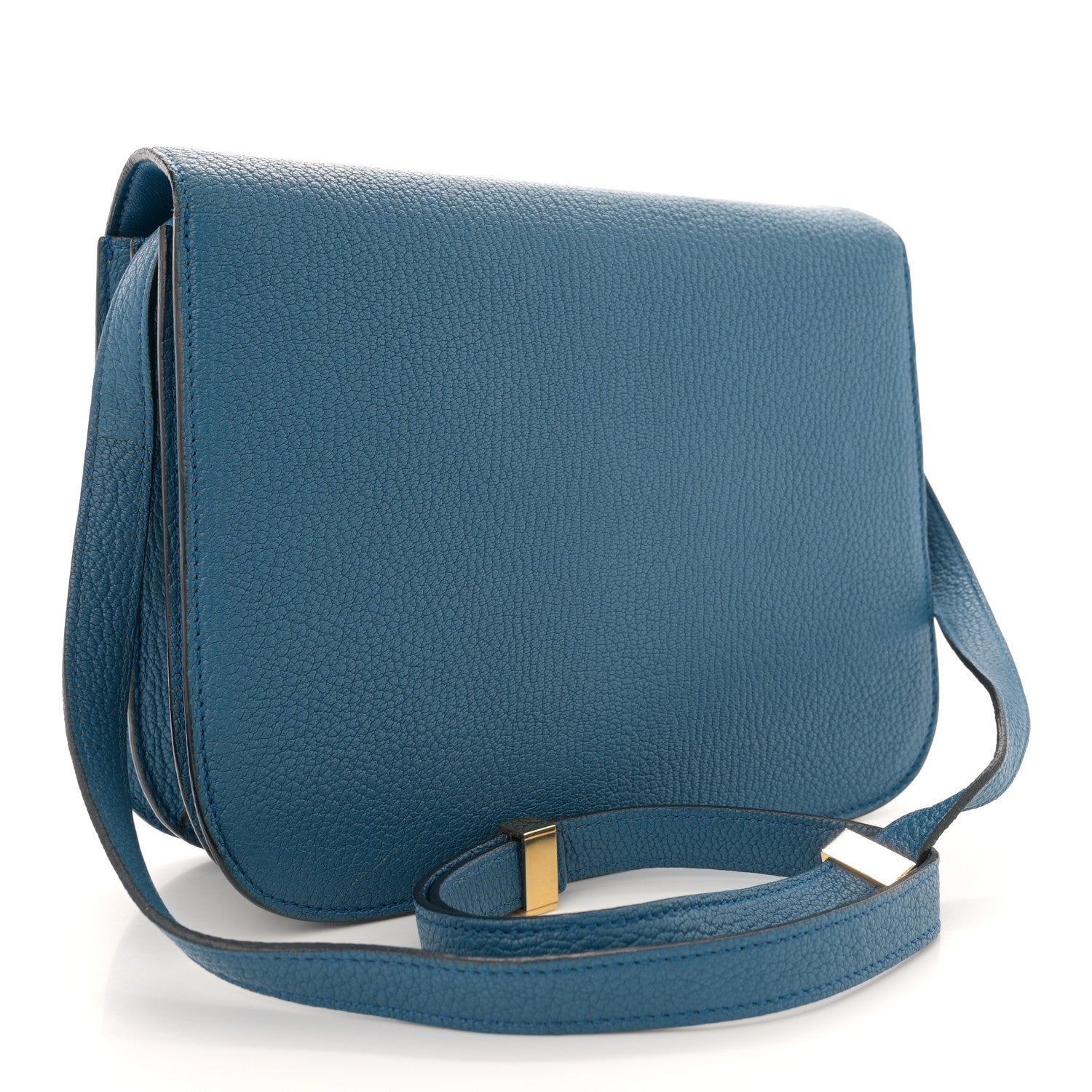 Celine Goatskin Medium Classic Box Flap Bag Deepsea 3 of 15