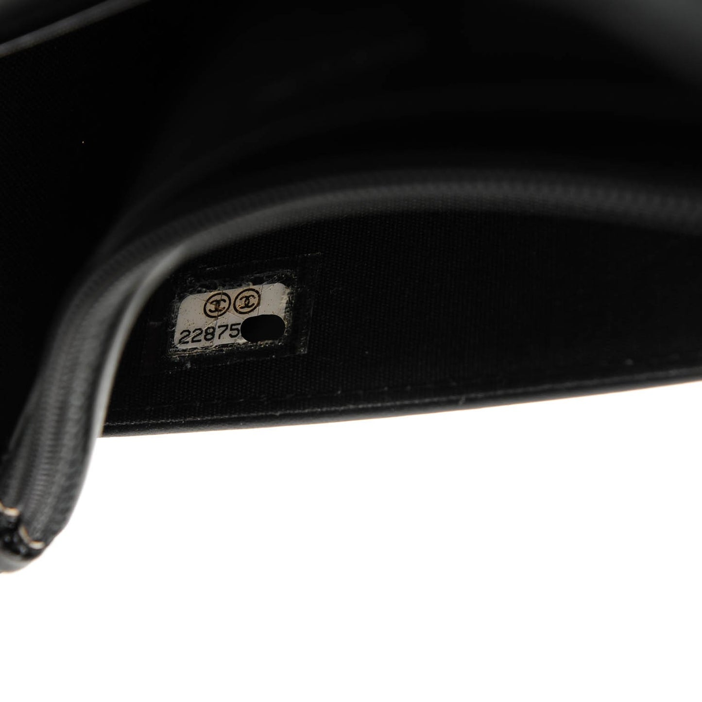 Iridescent Calfskin Camellia Embossed Wallet on Chain WOC Black