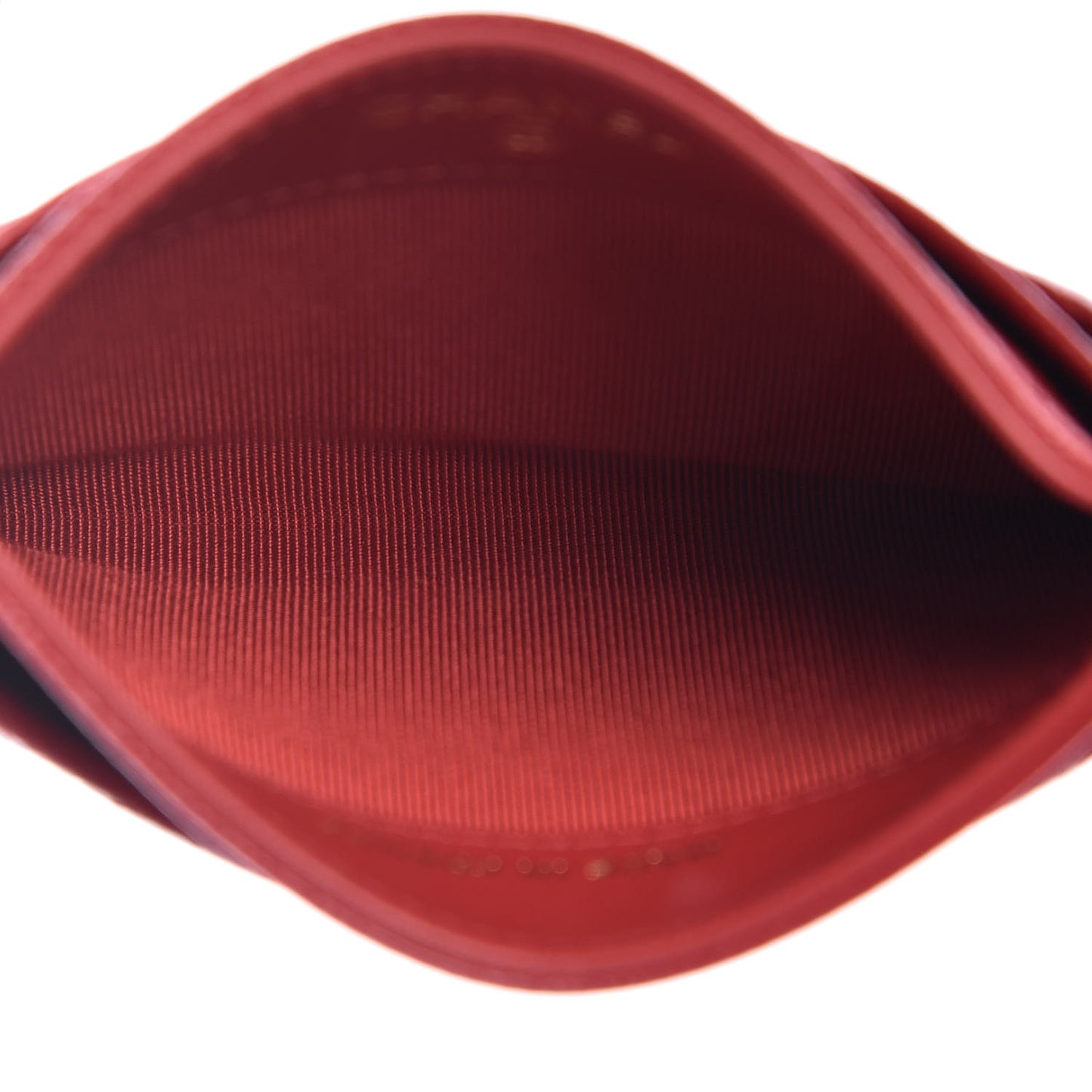 Caviar Quilted Card Holder Red