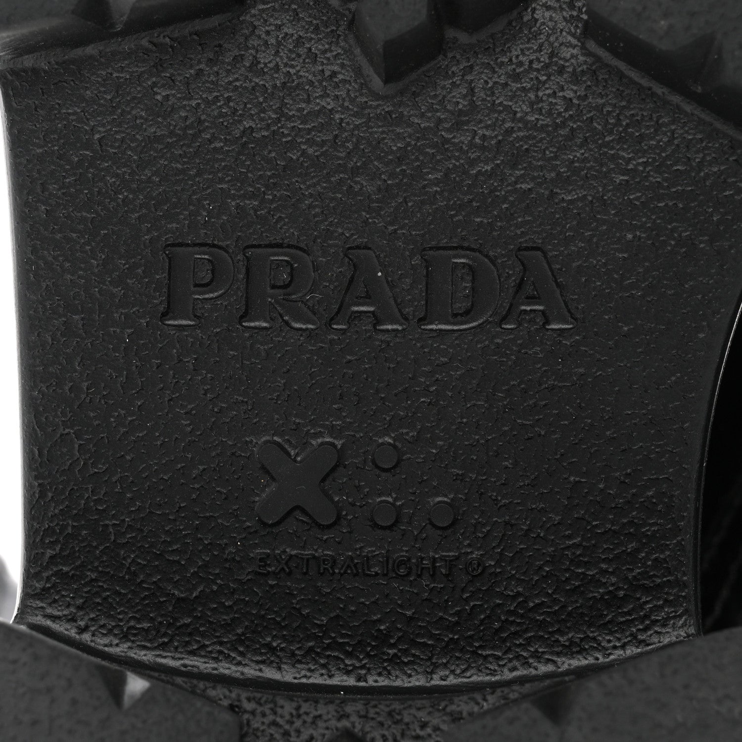 Prada Spazzolato Rois Nylon Metal Triangle Logo Monolith Pouch Pocket 55mm Boots 36.5 Black 8 of 8