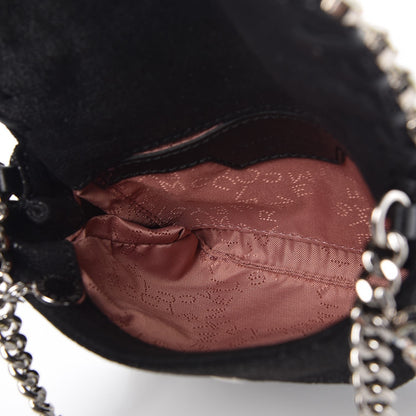 Stella McCartney Shaggy Deer Tiny Fold Over Falabella Crystal Crossbody Black 5 of 8