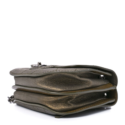 Chanel Metallic Calfskin Small Coco Twin Flap Dark Green 10 of 13