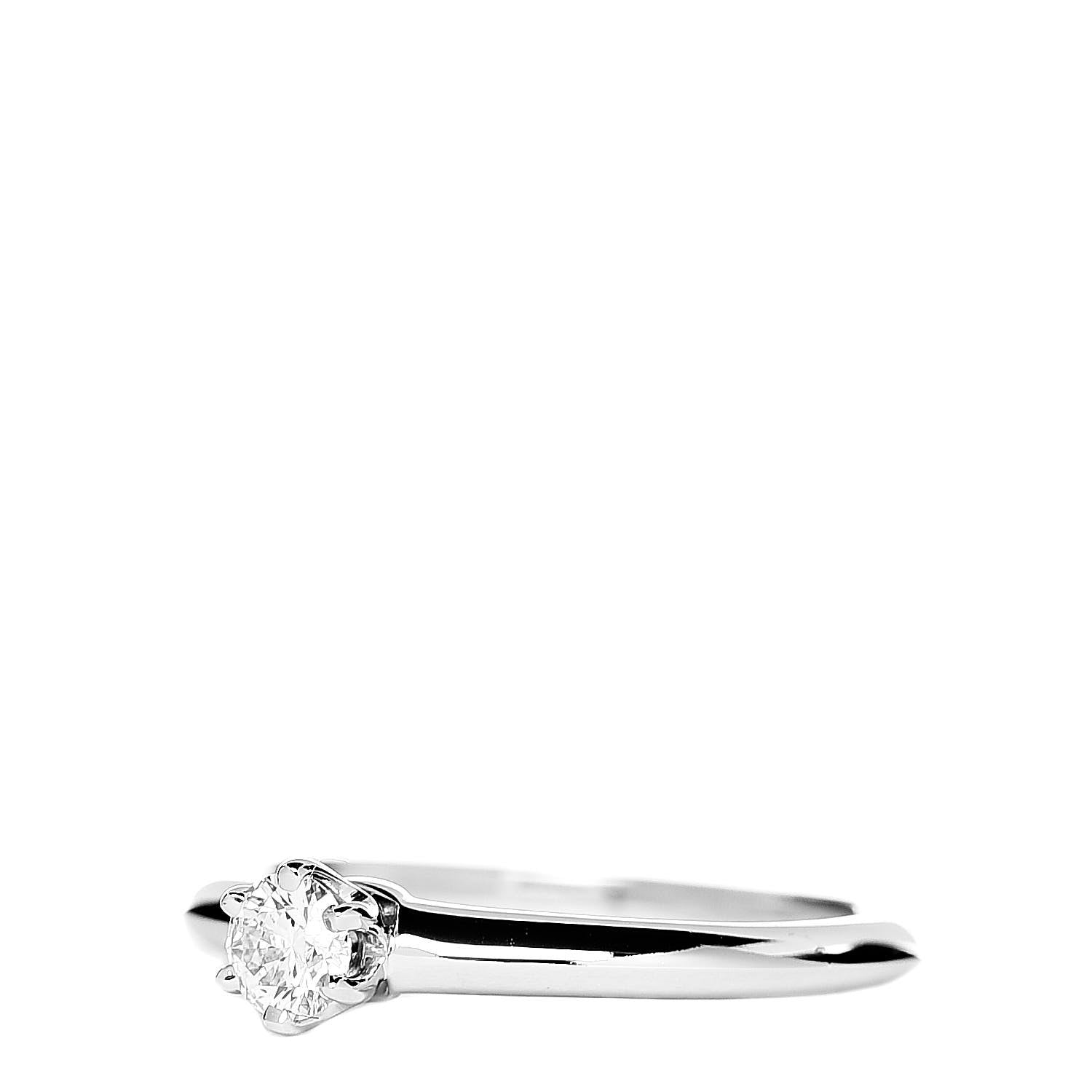 Tiffany Platinum Diamond .19ct Solitaire Engagement Ring 49 4.75 3 of 7