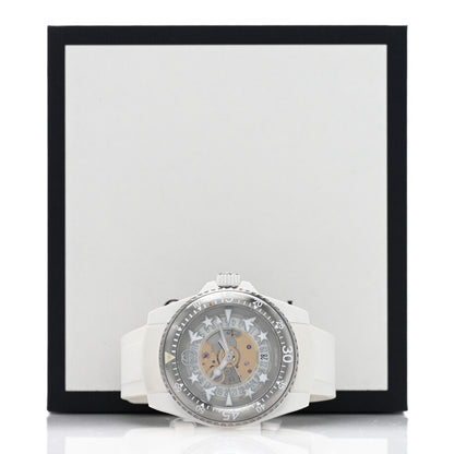 Gucci Stainless Steel Rubber 40mm Dive Quartz Watch White 5 of 5