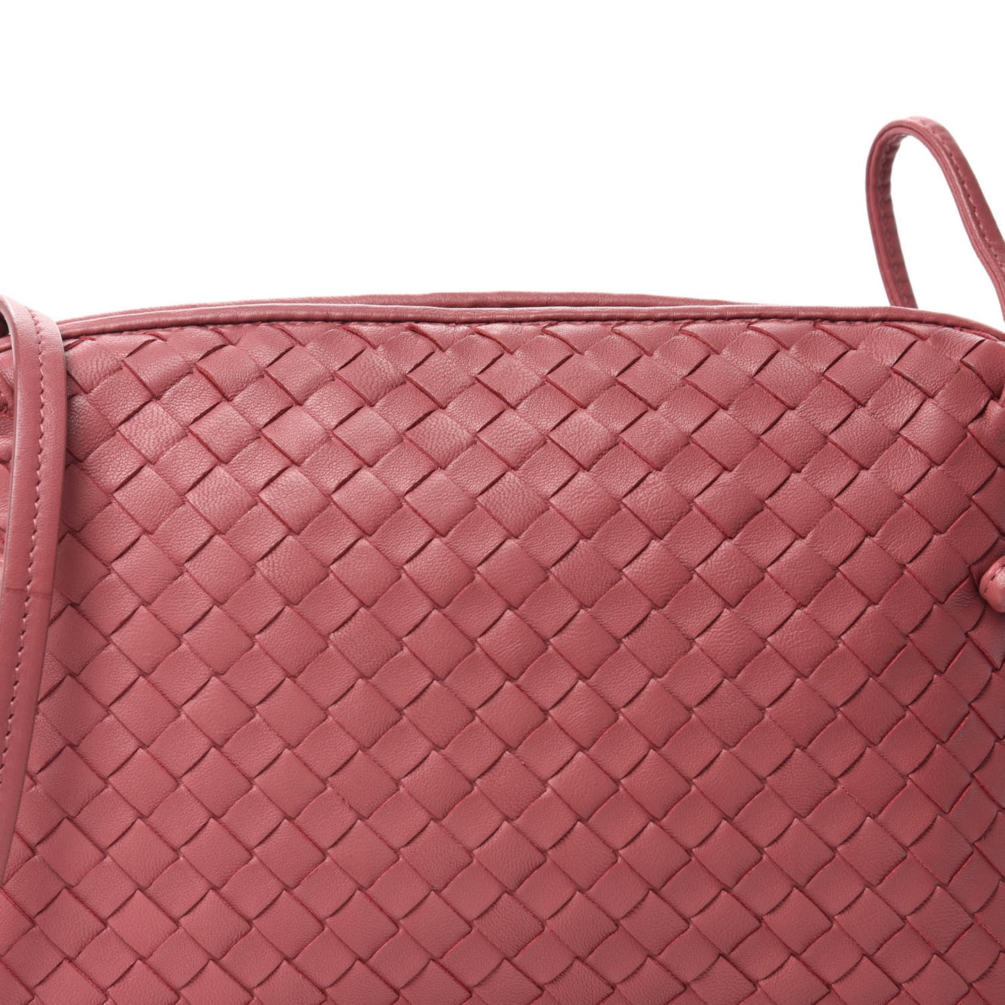 Nappa Intrecciato Nodini Crossbody Messenger Rose Pink