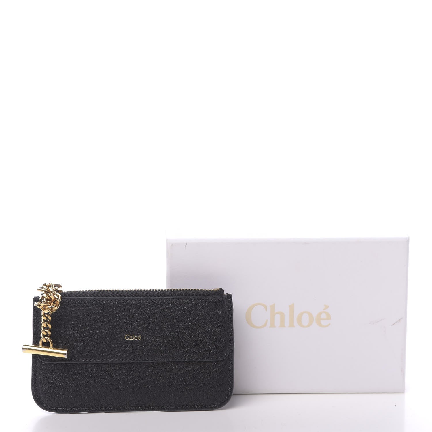 Chloe Grained Calfskin Drew Card Holder Black 9 of 9