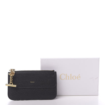Chloe Grained Calfskin Drew Card Holder Black 9 of 9
