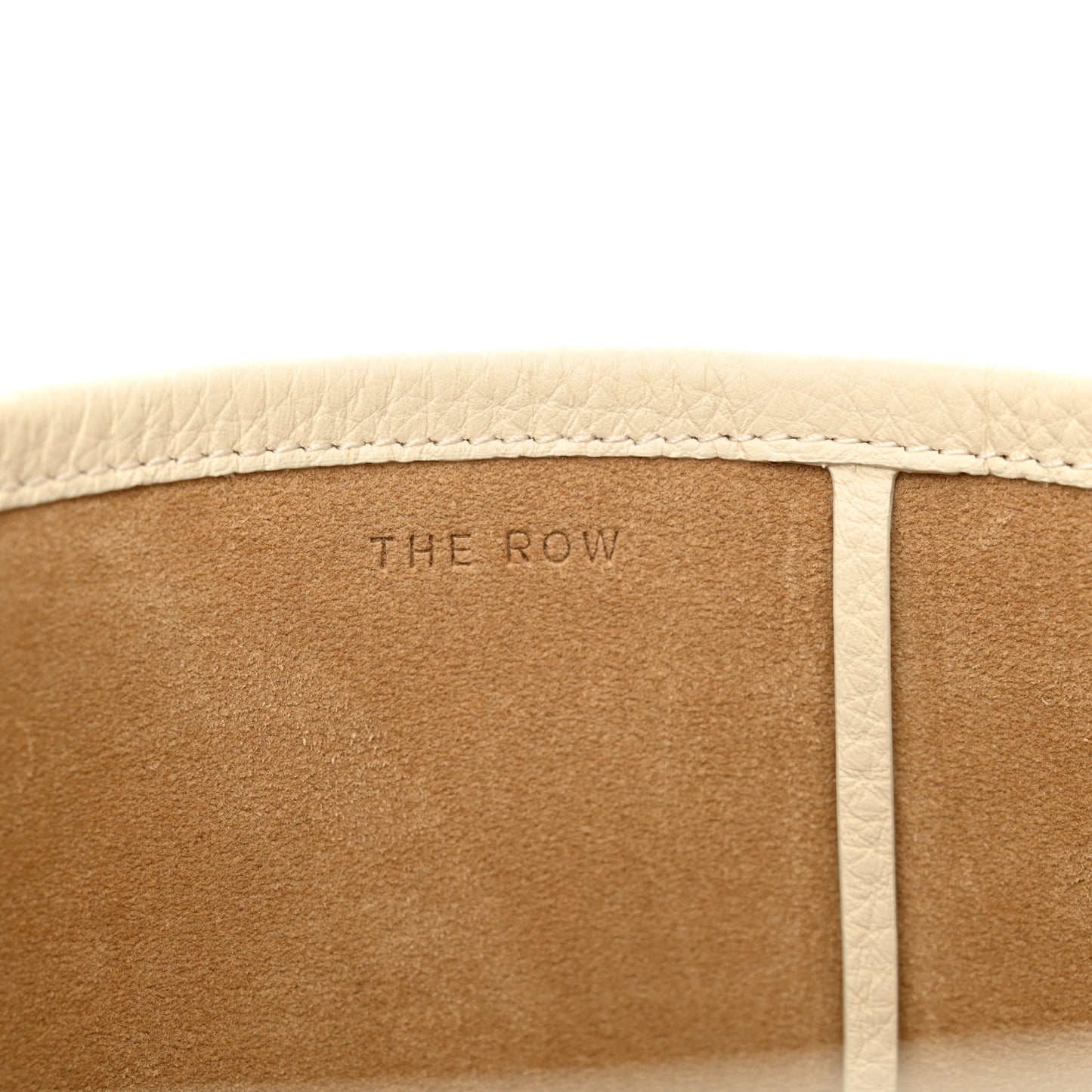 Grained Calfskin Medium N/S Park Tote Ivory