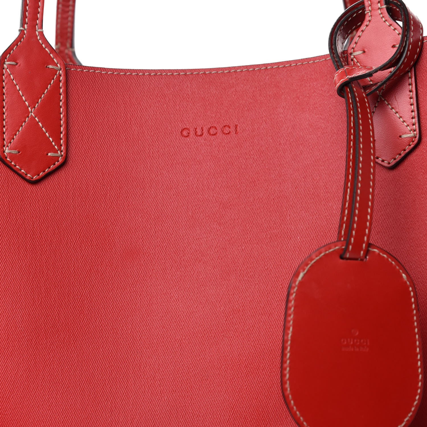 Gucci GG Supreme Monogram Large Reversible Tote Beige Red 17 of 17