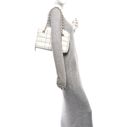Chanel Lambskin Stitched Chocolate Bar Shoulder Bag White 3 of 10