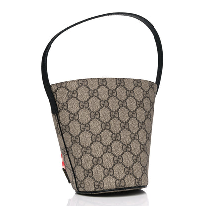 Gucci GG Supreme Monogram Childrens Chick Bucket Bag Black 2 of 4
