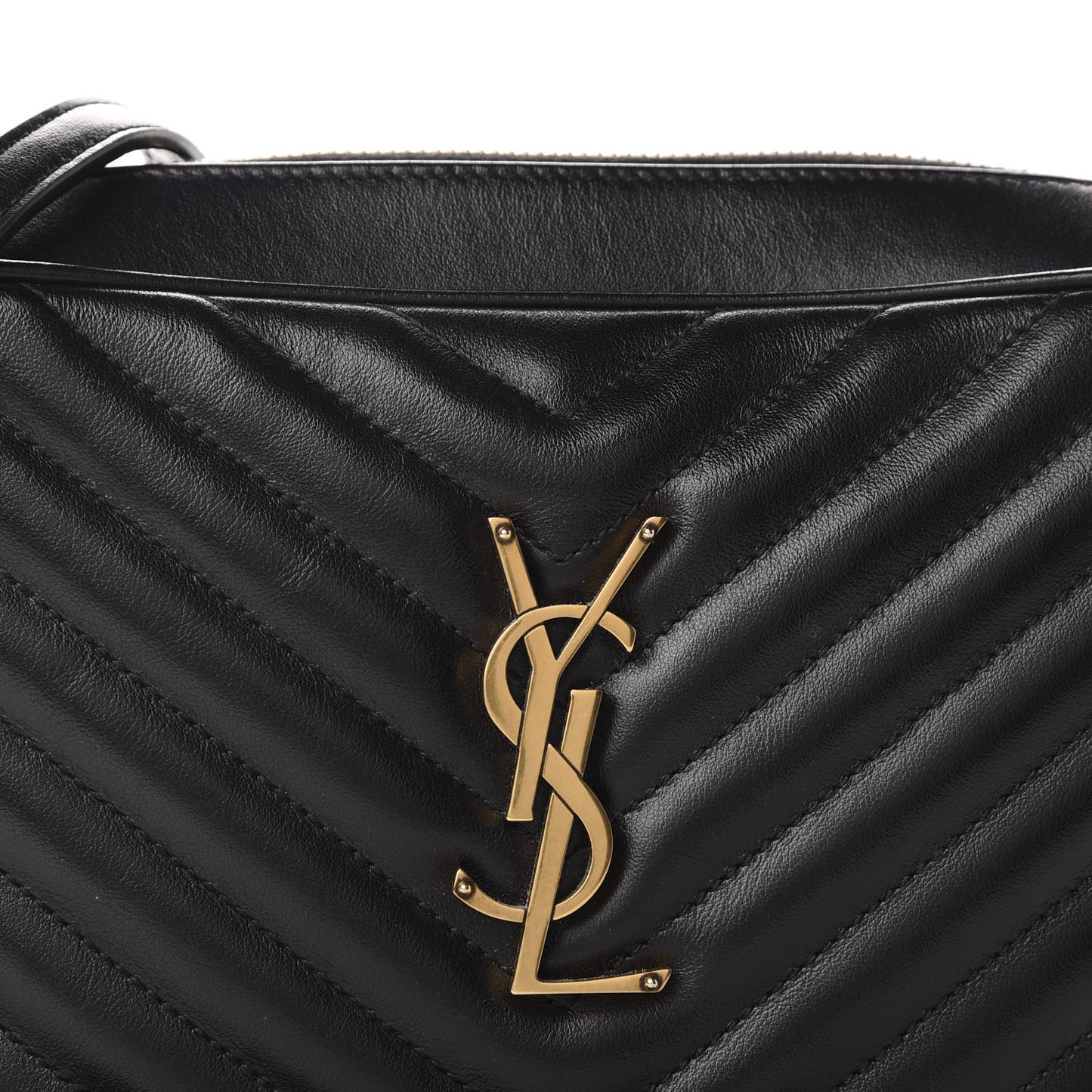 Calfskin Matelasse Monogram Lou Camera Bag Black