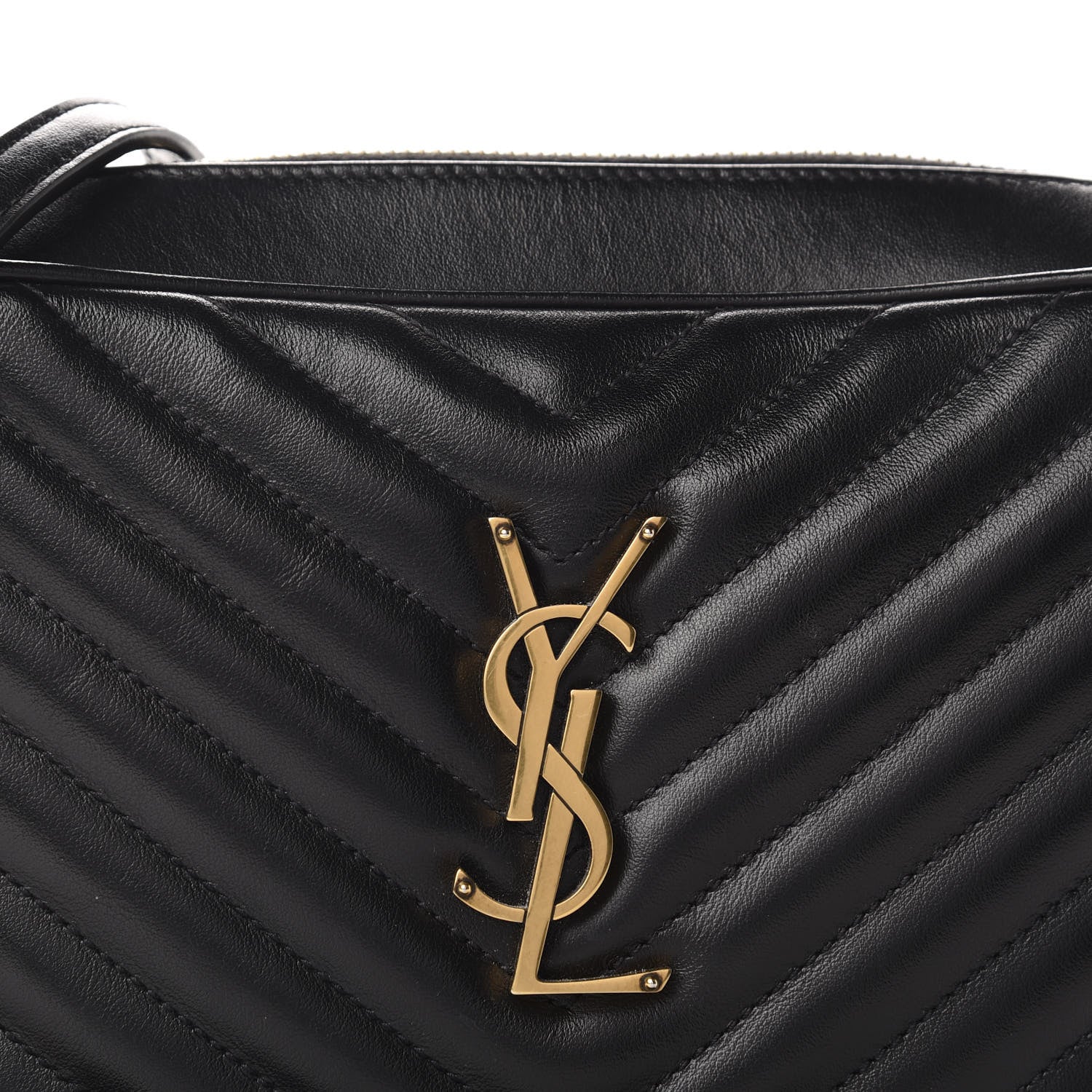 Saint Laurent Calfskin Matelasse Monogram Lou Camera Bag Black 11 of 11