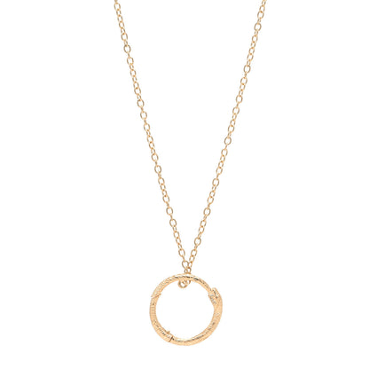 Gucci 18K Yellow Gold Ouroboros Snake Ring Necklace 1 of 6