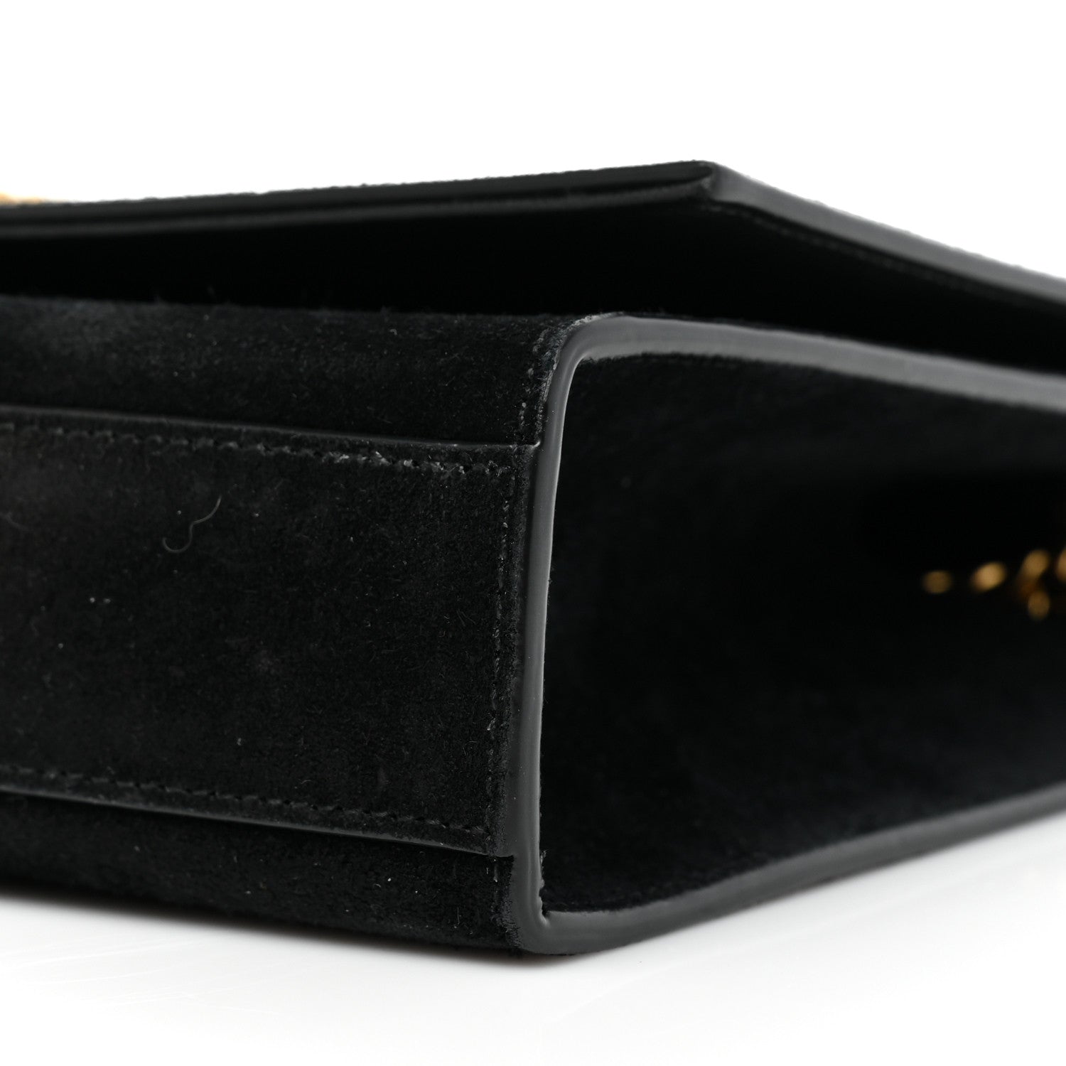 Saint Laurent Suede Medium Classic Monogram Kate Tassel Satchel Black 6 of 9