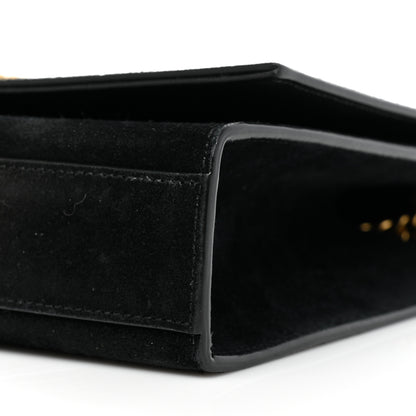 Saint Laurent Suede Medium Classic Monogram Kate Tassel Satchel Black 6 of 9