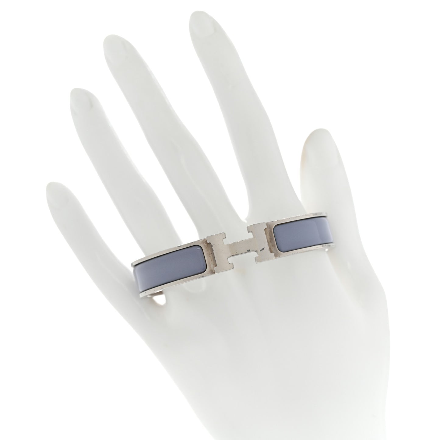 Enamel Narrow Clic Clac H Bracelet PM Bleu Lin
