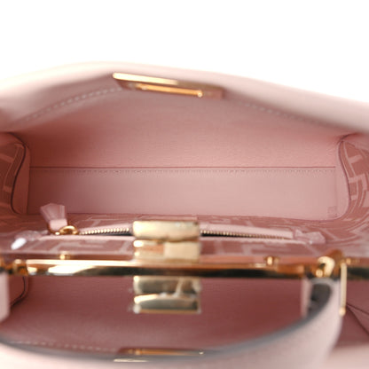 Fendi Vitello Seta Canvas FF Embroidered Mini Peekaboo Iconic Satchel Rosa Confetto 5 of 10