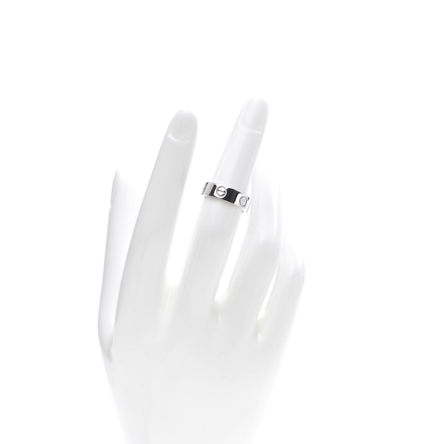 18K White Gold 5.5mm LOVE Ring 49 4.75