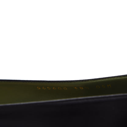 Gucci Malaga Kid Half Moon GG Square Toe Pumps 38.5 Black 10 of 11