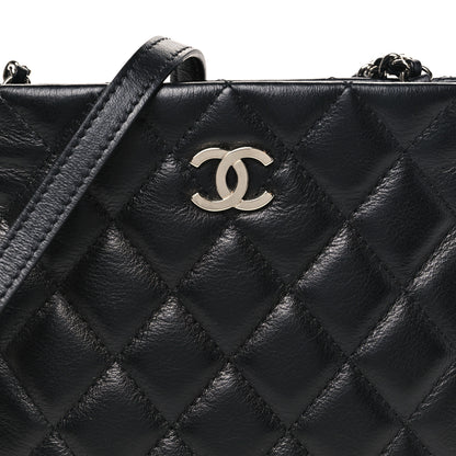Chanel Lambskin Quilted Uniform Crossbody Bag Black 8 of 12
