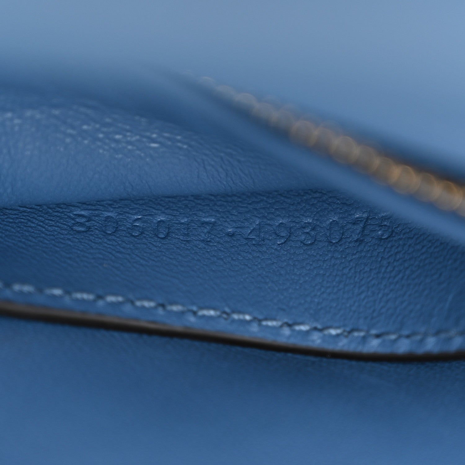 Gucci Lambskin Embossed Mini GG Milano Top Handle Shoulder Bag Blue 7 of 11