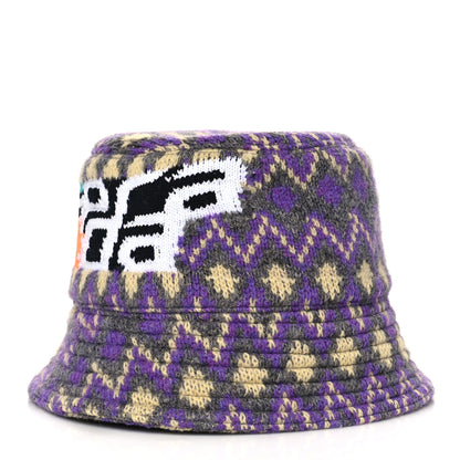 Prada Shetland Chevron Racing Logo Womens Bucket Hat S Grigio 1 of 8