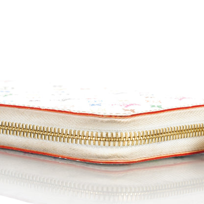 Louis Vuitton Monogram Multicolor Zippy Wallet White Orange 8 of 10