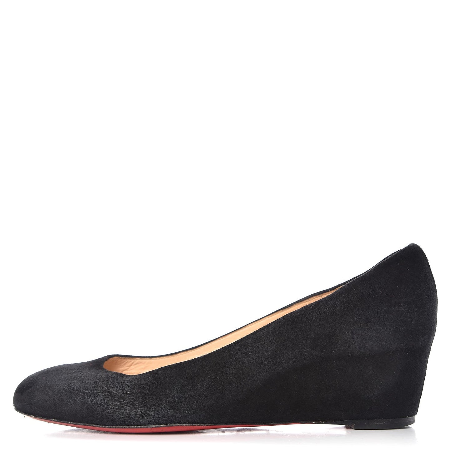 Veau Velours New Peanut 45 Wedge Pumps 39 Black