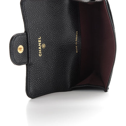 Chanel Caviar Quilted Flap Card Holder Wallet Black 5 of 9