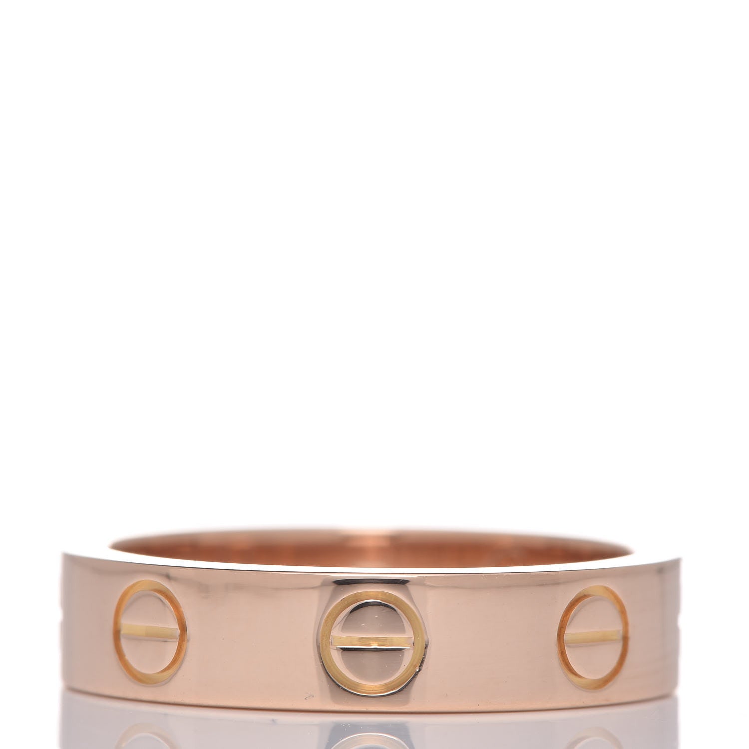 Cartier 18K Pink Gold Diamond 4mm LOVE Wedding Band Ring 46 3.75 3 of 5