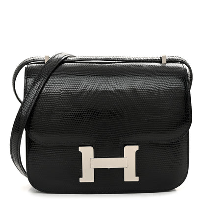 Hermes Lizard Constance 18 Black 2 of 25