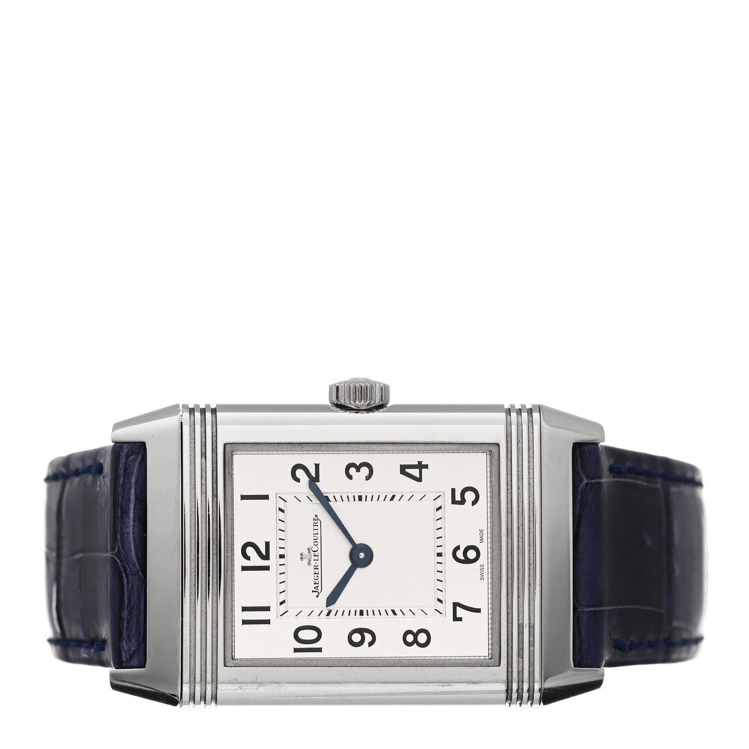Jaeger-LeCoultre Stainless Steel Alligator 24.4mm Reverso Classique Quartz Watch Q2518540 2 of 5