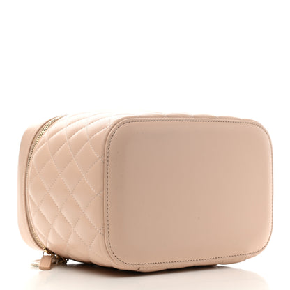 Chanel Lambskin Quilted Large Vanity Pouch Beige Clair 4 of 7