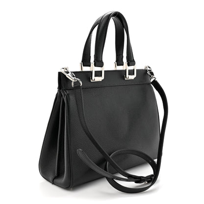 Gucci Grainy Calfskin Small Zumi Top Handle Bag Black 3 of 11