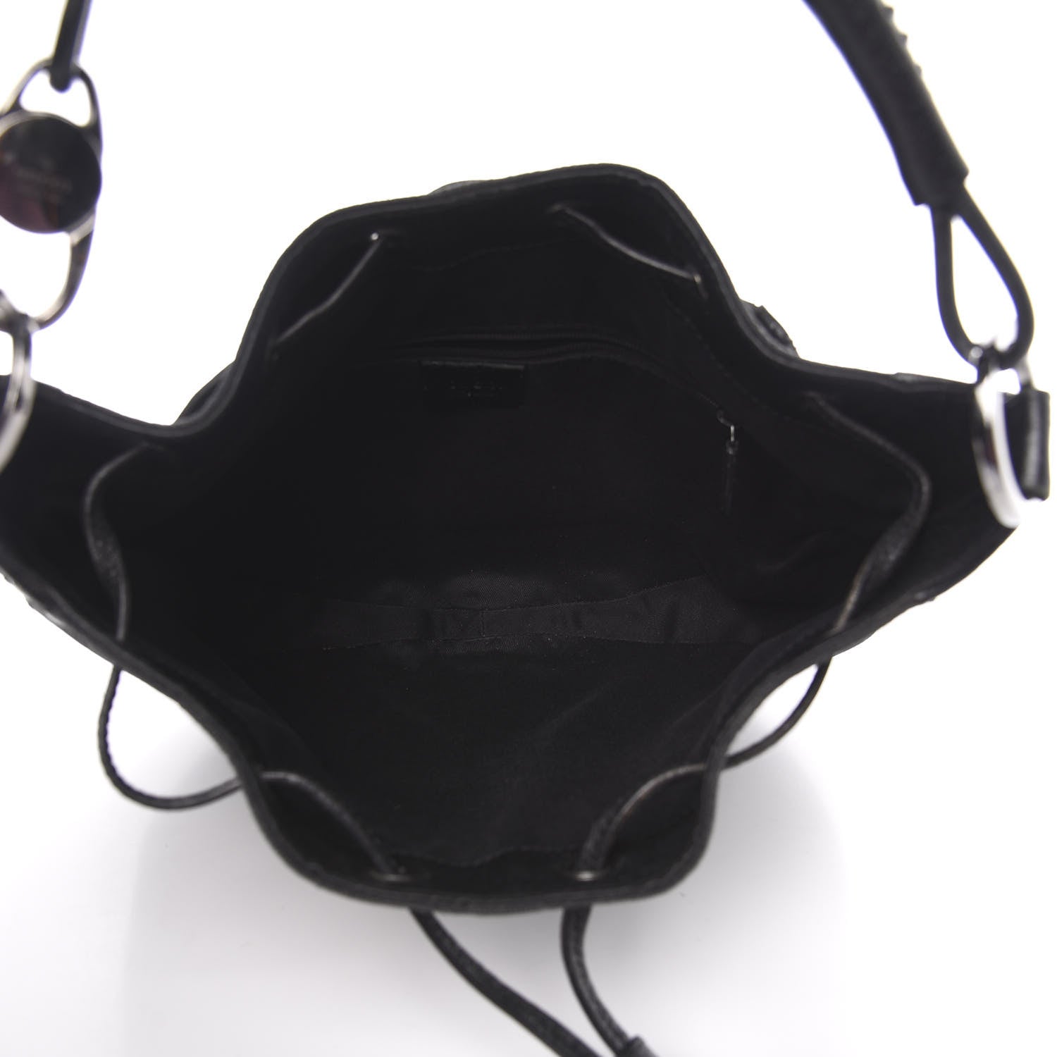 Gucci Monogram Drawstring Hobo Black 4 of 12