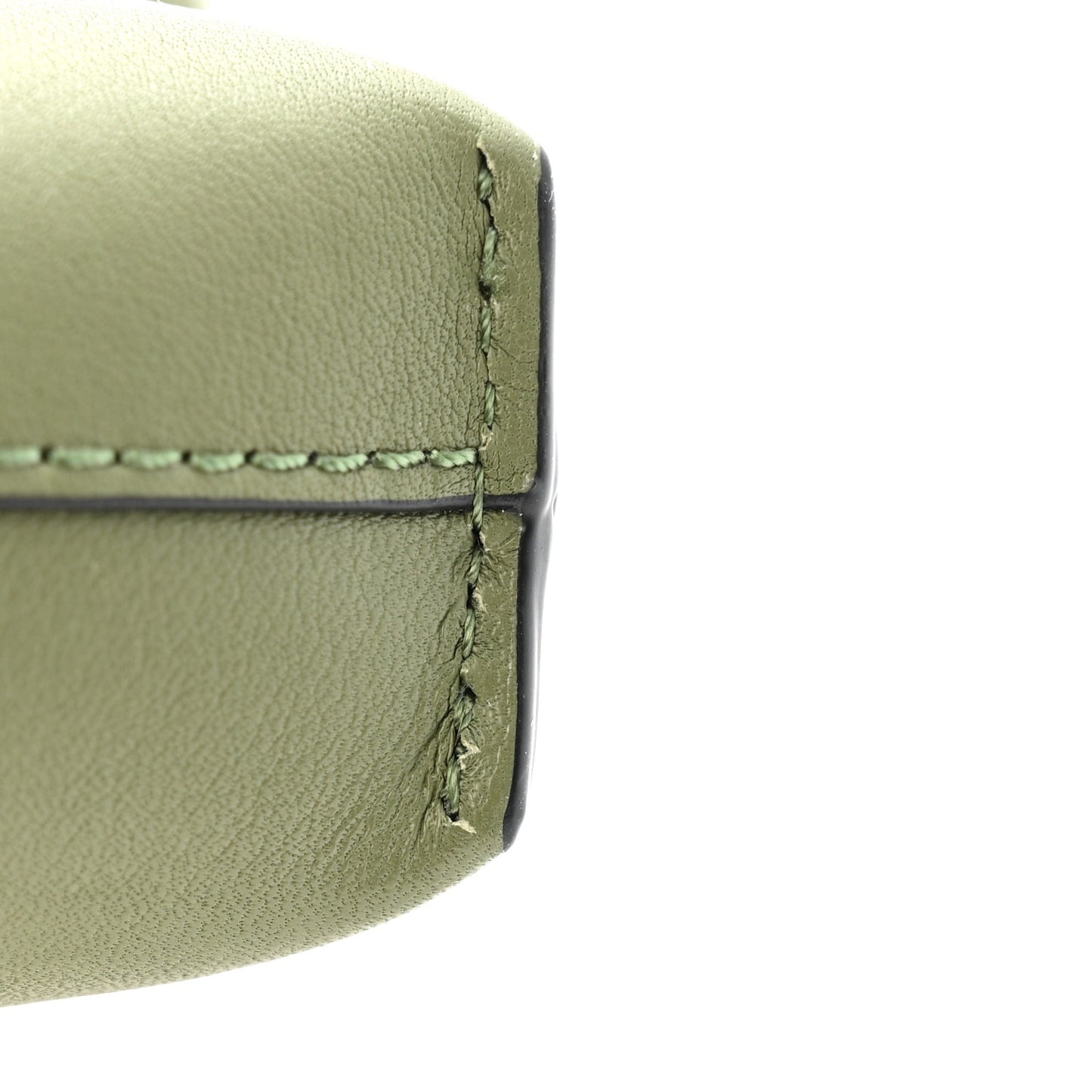 Calfskin Elephant Pouch Crossbody Bag Avocado
