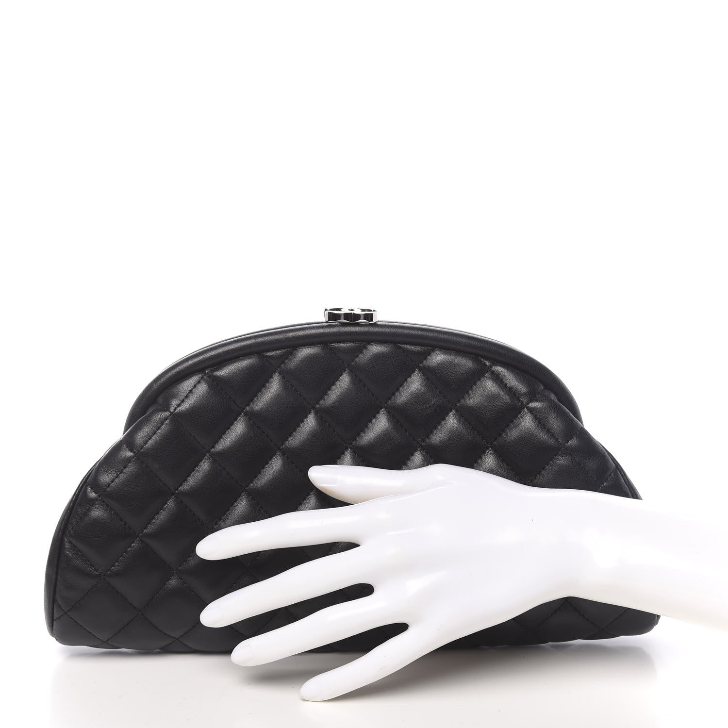 Chanel Lambskin Quilted Timeless Clutch Black 2 of 13