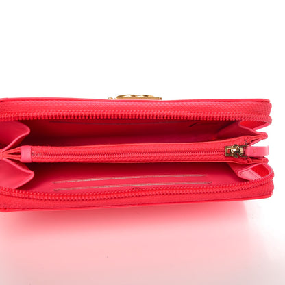 Chanel Patent Quilted Small Boy Zip Around Wallet Pink 8 of 8