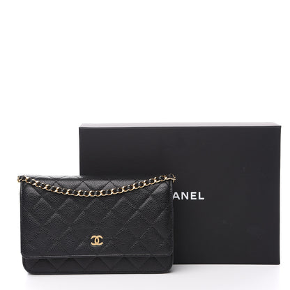 Chanel Caviar Quilted Wallet On Chain WOC Black 13 of 13