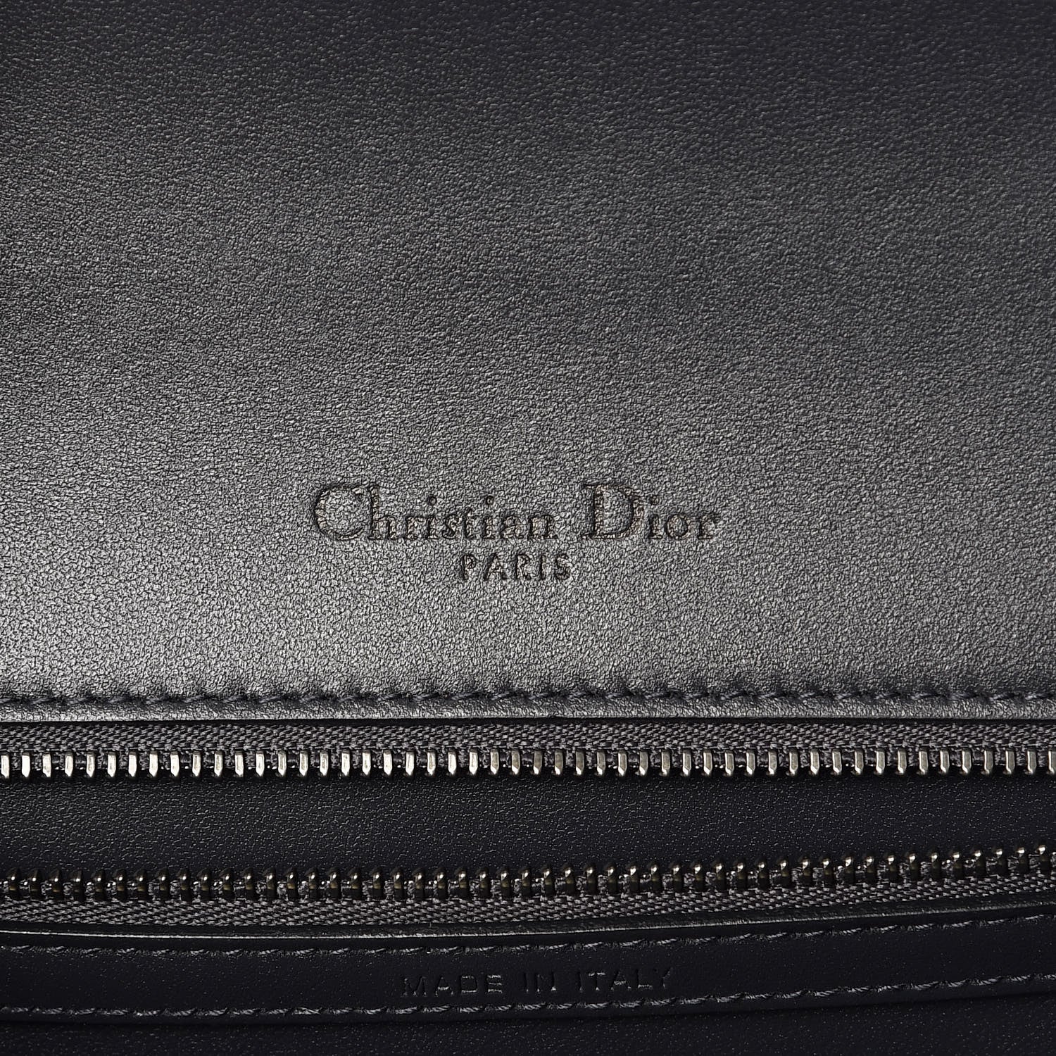 Christian Dior Metallic Patent Micro-Cannage Medium Diorama Flap Bag Graphite 6 of 11
