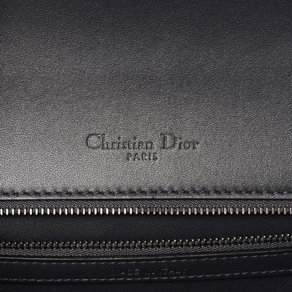 Christian Dior Metallic Patent Micro-Cannage Medium Diorama Flap Bag Graphite 6 of 11